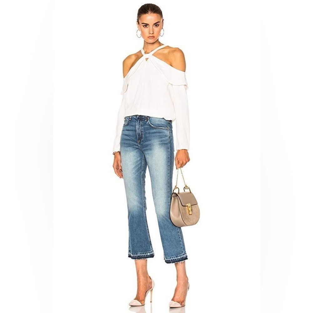 RAG & BONE Carlsbad Vintage Crop Flare Denim Jeans Cotton 25